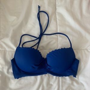 Royal Blue Victoria’s Secret Scallop Bikini Top